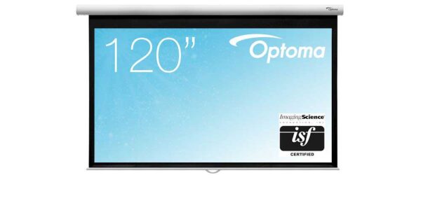 Optoma DS-9120MGA 120 inch Manual Pull Down Projector Screen 4K Projectors from LEConcepts