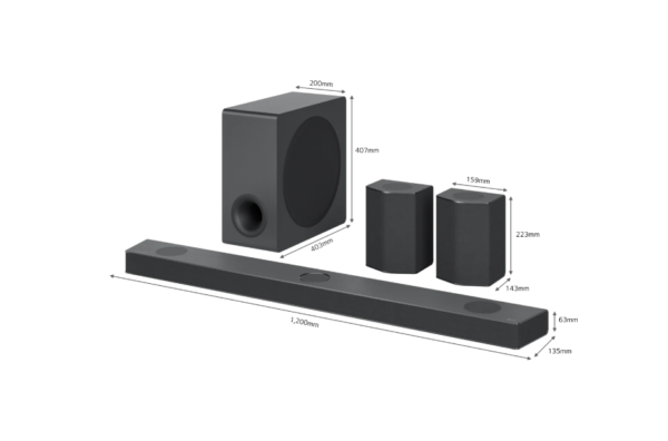 LG S95QR 9.1.5 Channel Sound Bar with Wireless Subwoofer and Rear Speakers Soundbars from LEConcepts