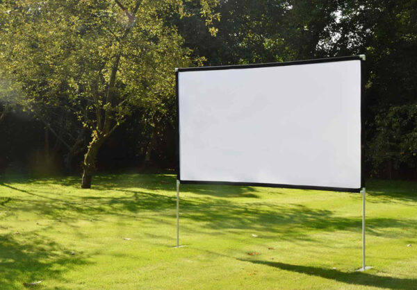 AV Link Fast Fold 100 inch Manual Outdoor Projector Screen 4K Projectors from LEConcepts