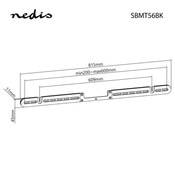 Nedis Sonos ARC Soundbar Ultra Slim Wall Bracket - Image 7