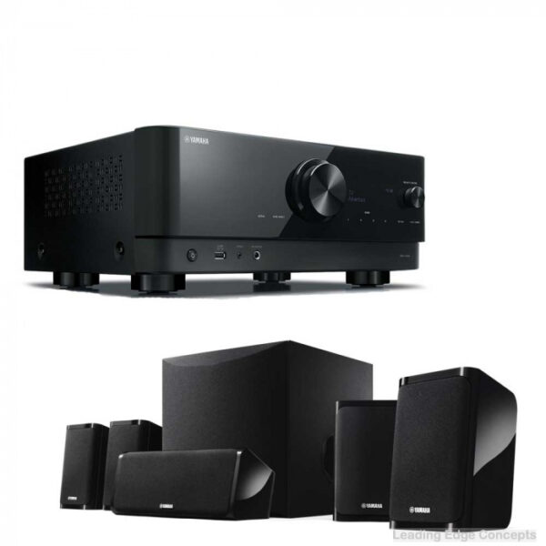 Yamaha NS-P41 5.1 Speaker Package with Yamaha RX-V4A Receiver- Cinema Pack in black